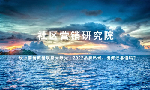 线上营销流量观察大曝光，2022品牌私域、出海还靠谱吗？